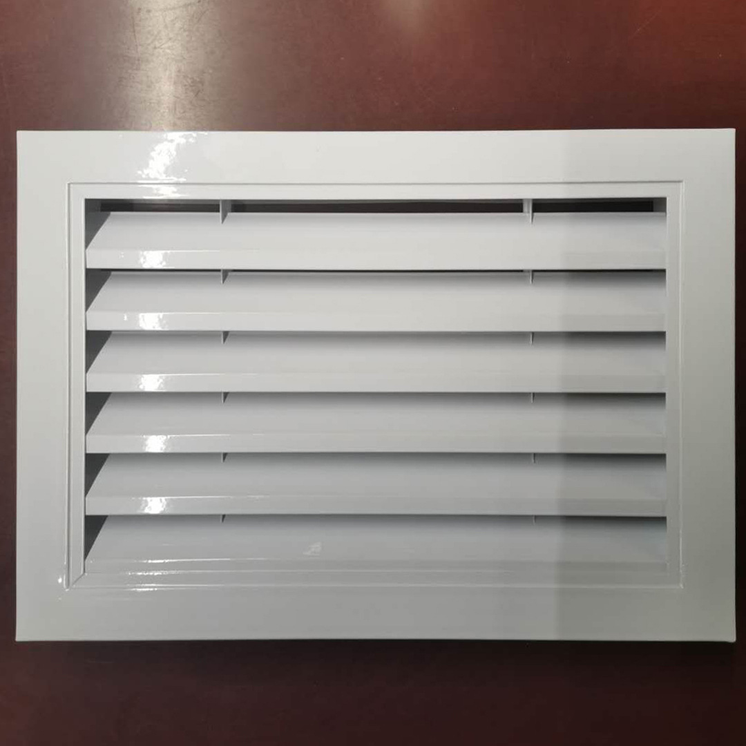 销售铝合金百叶窗侧壁格栅式风口45度侧送风口固定斜百叶风口