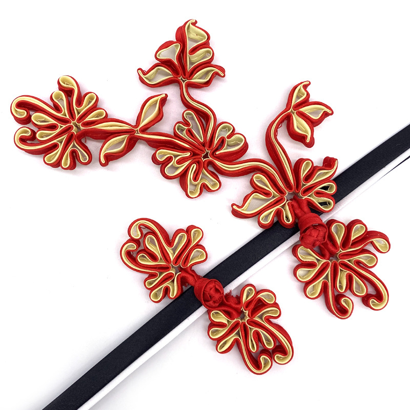 柏熙辅料菊花丛套扣盘扣古典民主风旗袍扣手工铜丝定型纽扣