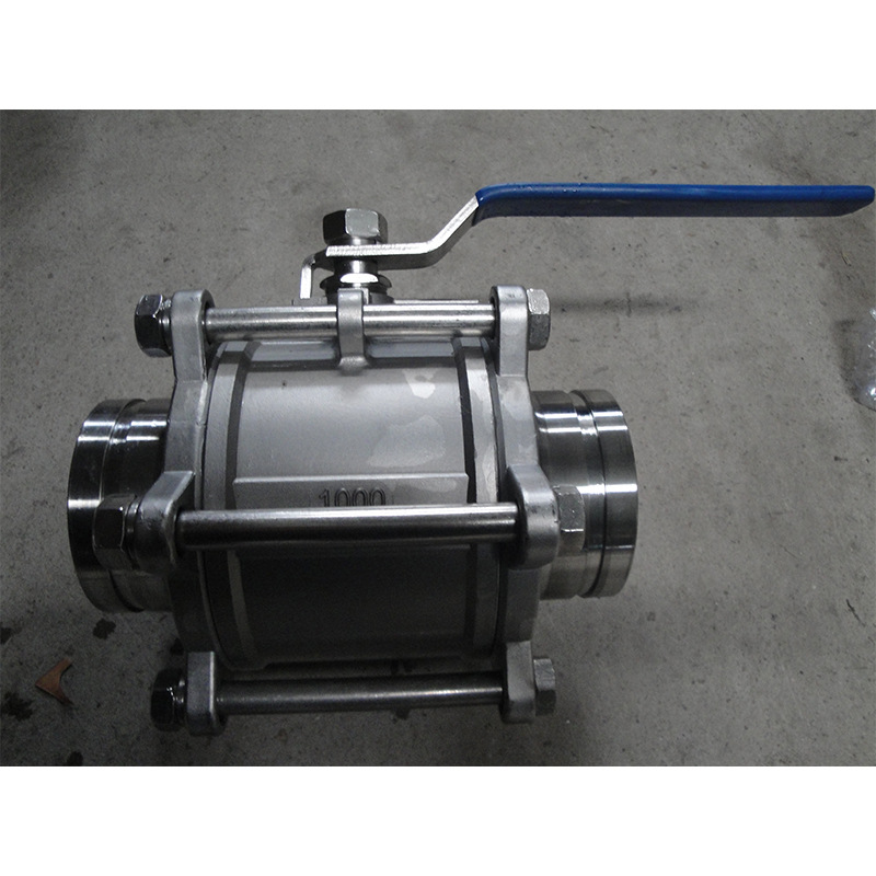 精品304ss dn50 q81f-16p不锈钢三片式沟槽式卡箍快装球阀