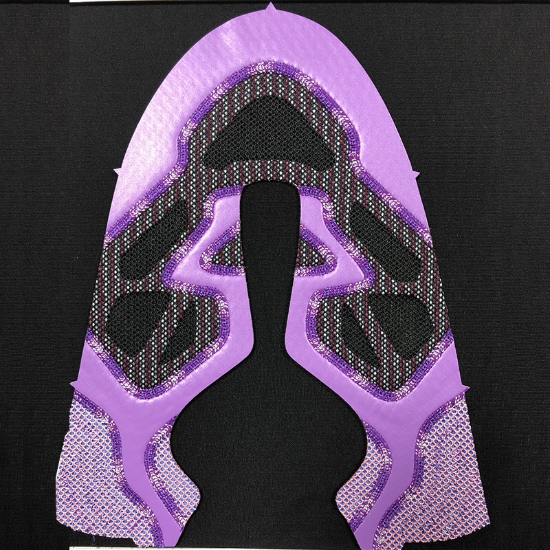 印花飞织鞋面 编织鞋面手工编织鞋 面定做鞋材编织面料批发