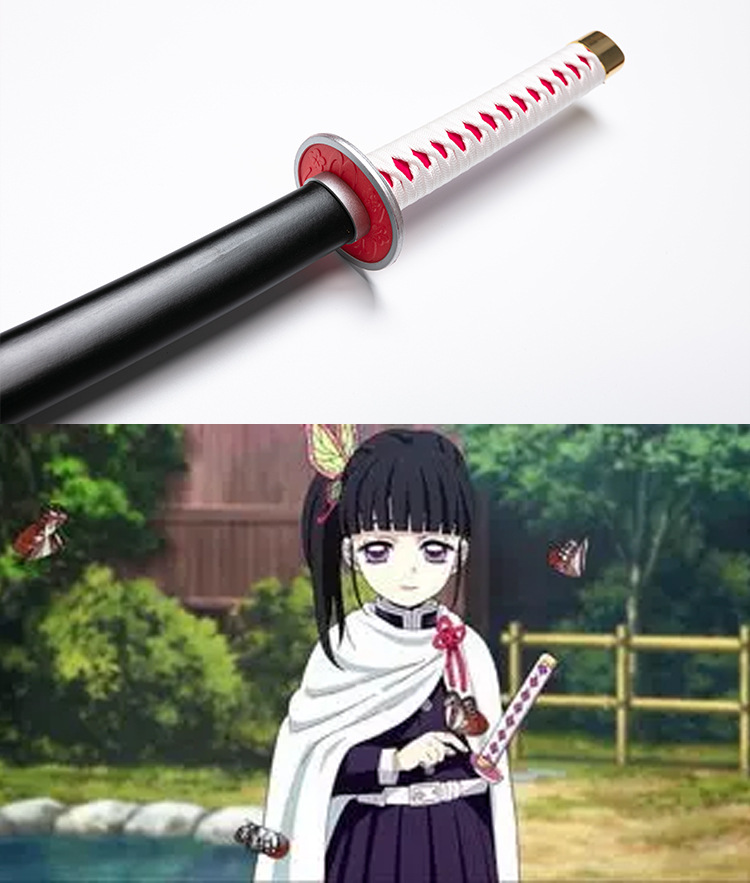 鬼灭之刃刀 栗花落香奈乎 日轮刀cos鸣狐动漫道具表演木刀未开刃