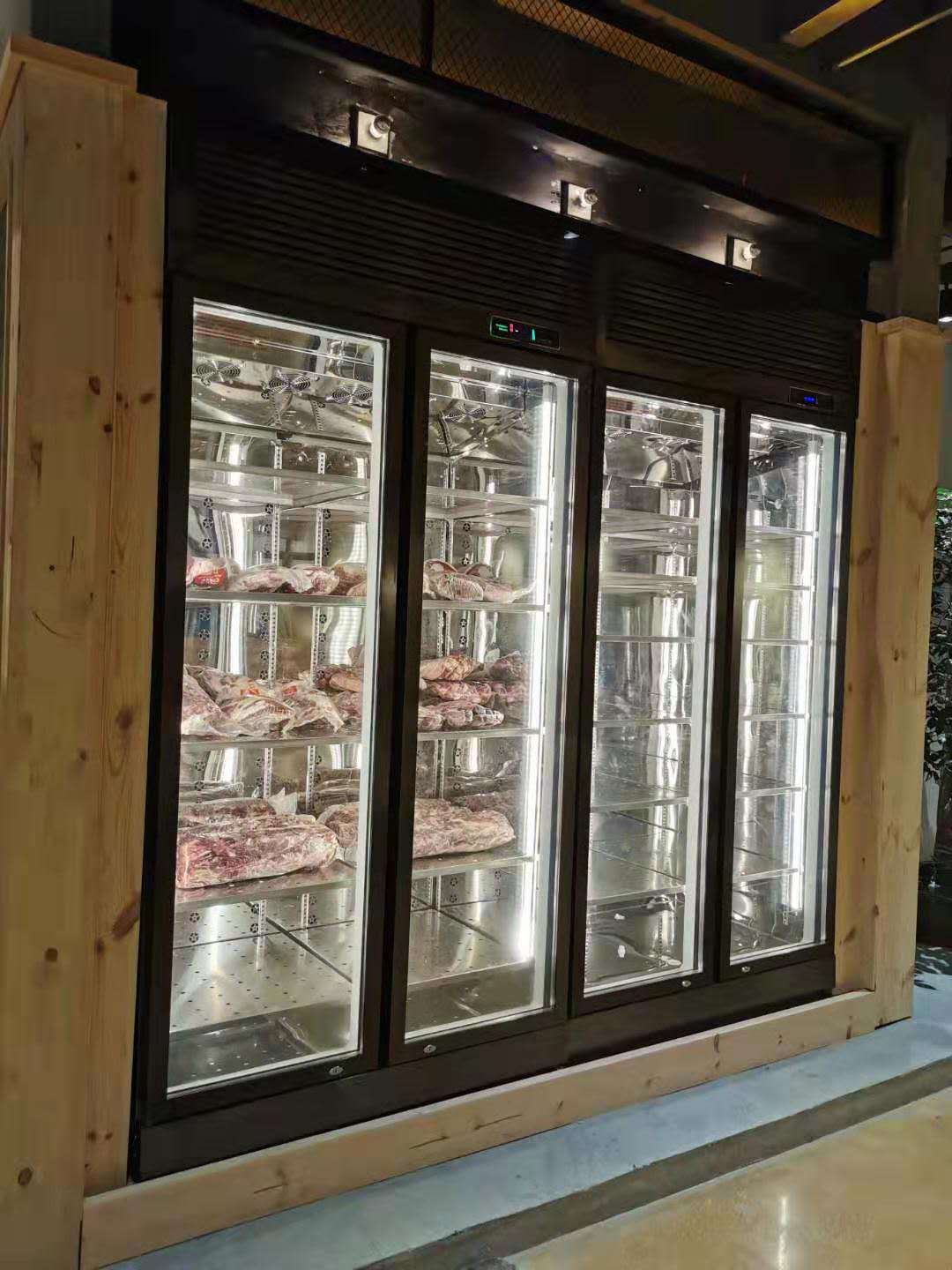 定制超市西餐厅牛肉排酸柜冷藏冷冻立式挂肉柜牛排展示柜