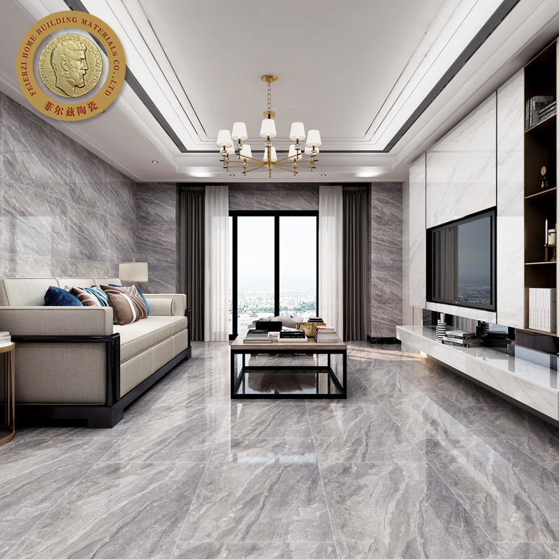 菲尔兹瓷砖600*1200地板砖佛山厂家深灰简约客厅墙砖地砖cyt1201