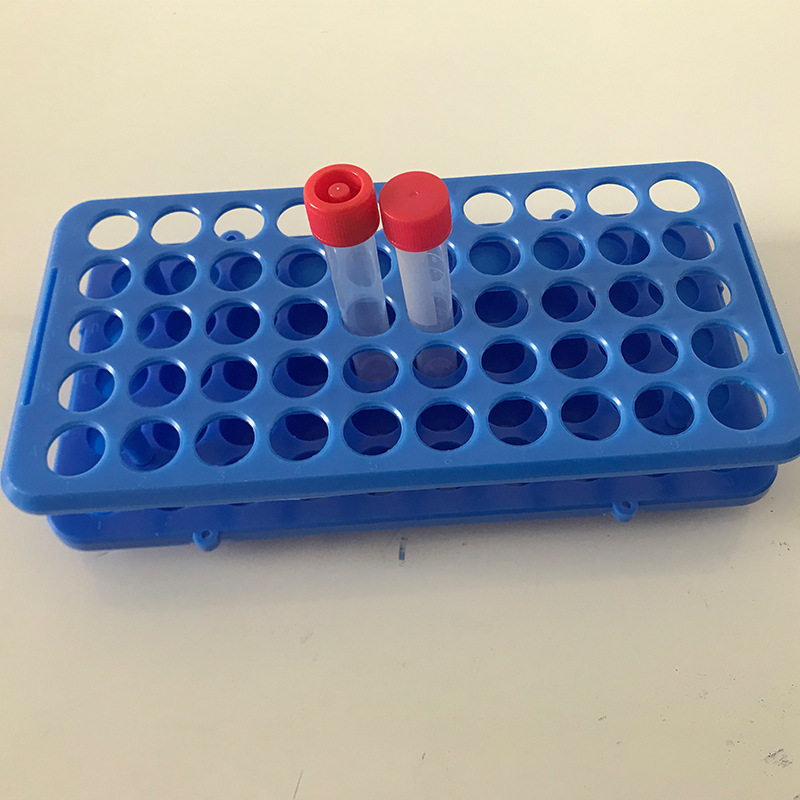 塑料试管架离心管架50孔多功能5/10/15ml多用ep管架18mm硅胶垫