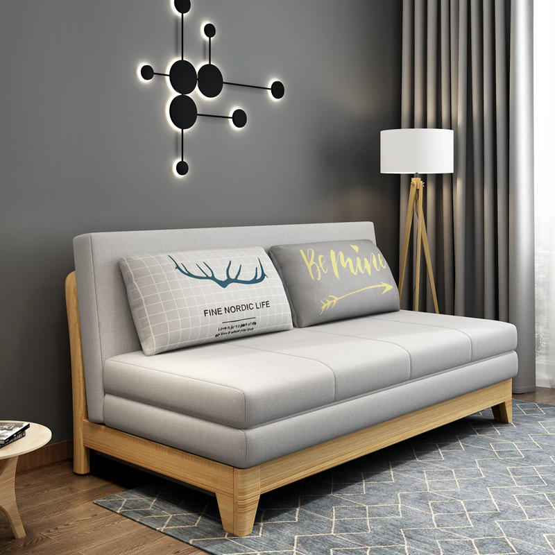 多功能可折叠客厅卧室科技布沙发床公寓懒人两用单人小户型推拉床