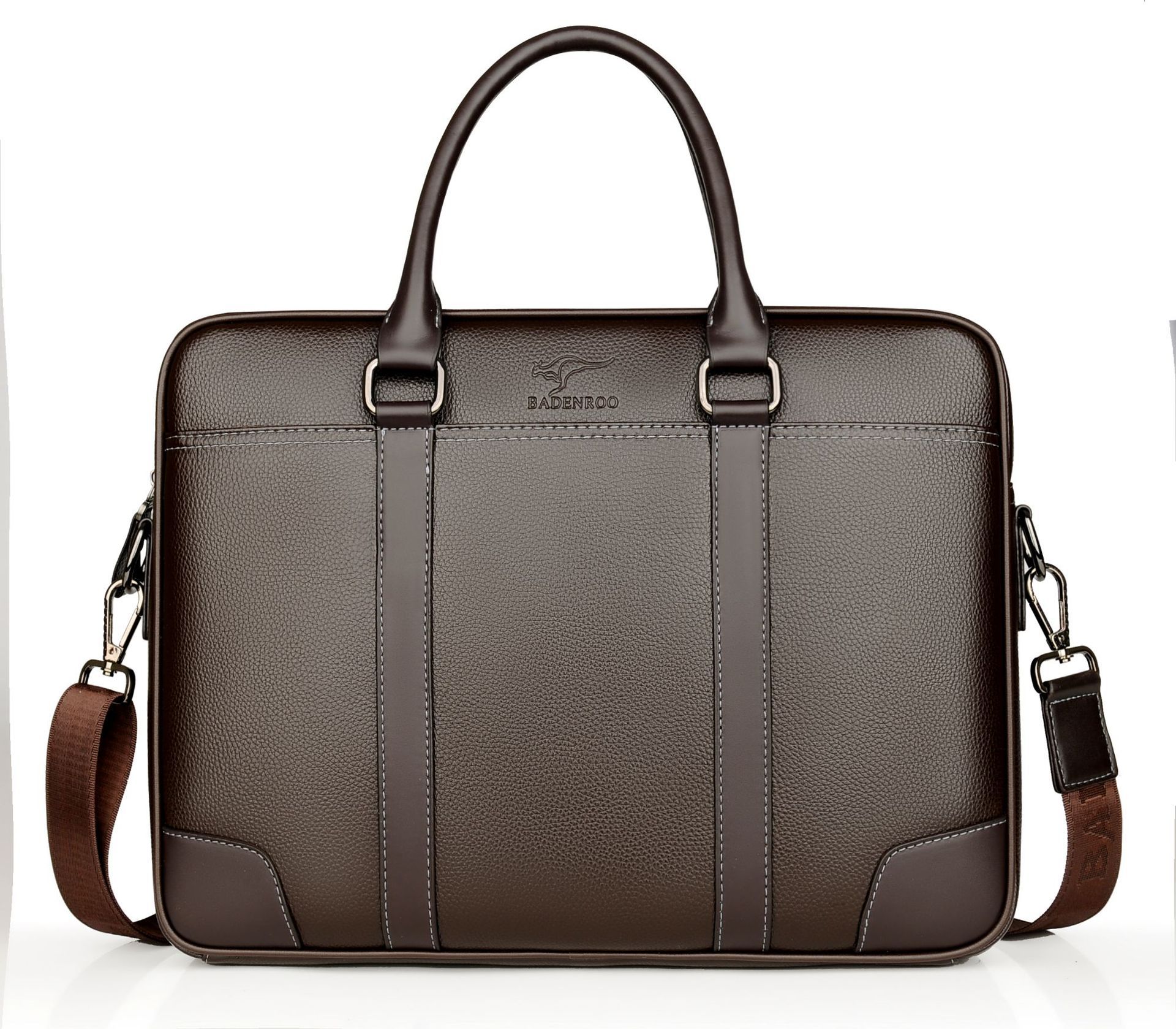 新款袋鼠 男士手提包公文包大容量旅行包电脑包 工厂直销一件代发