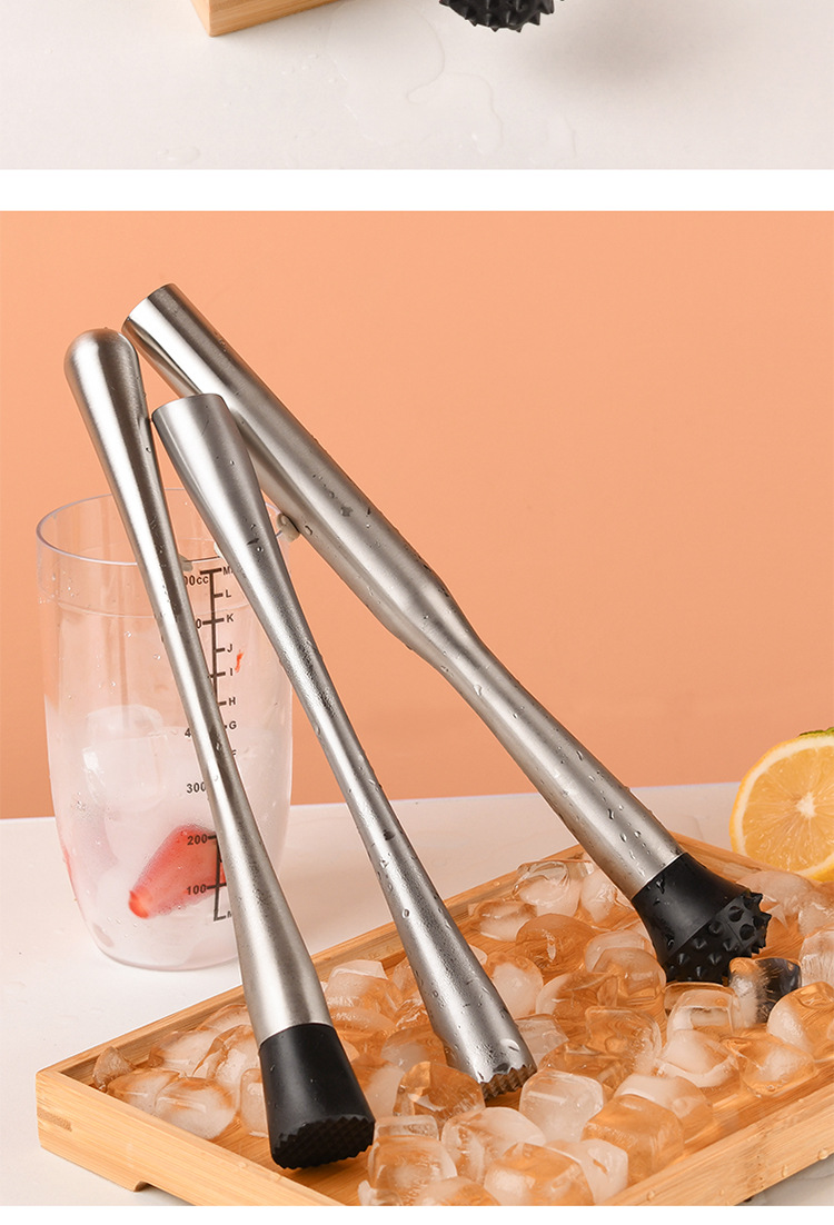 统杰捣汁棒碎冰锤柠檬锤压汁棒304捣压棒水果按压碎冰棒捣棒捣碎