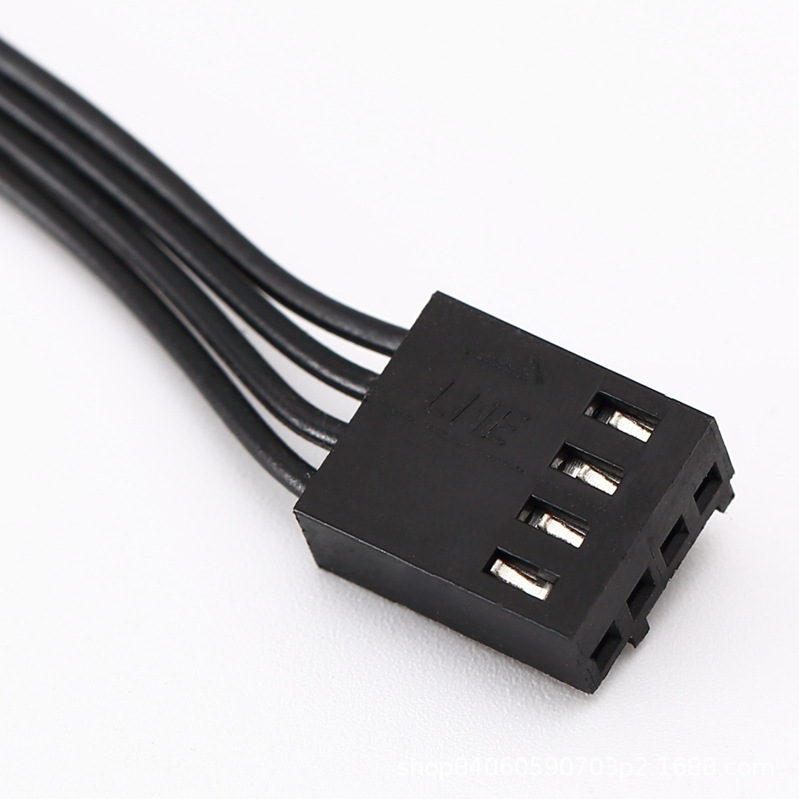 电脑机箱主板小4p pwm温控散热风扇4pin加长线cpu风扇延长转接线