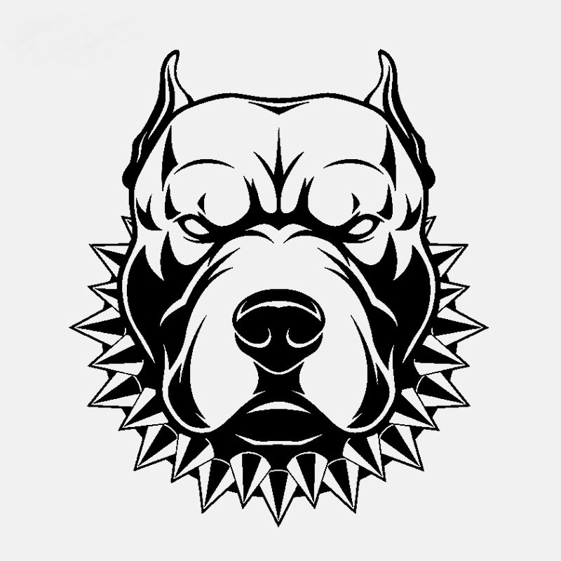 狗头 外贸车贴幽默车贴黑色白色车窗玻璃贴纸 al813