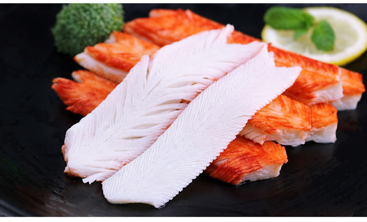 日版v型蟹柳蟹棒1000g冷冻蟹腿肉 火锅食材刺身寿司料理材料