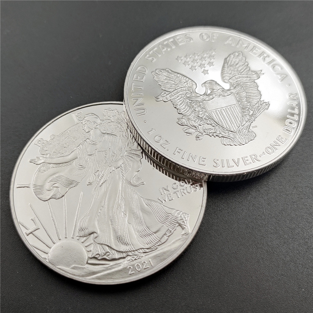 美国2022自由女神纪念币 2021鹰洋币枫叶币牛年纪念币外贸硬币