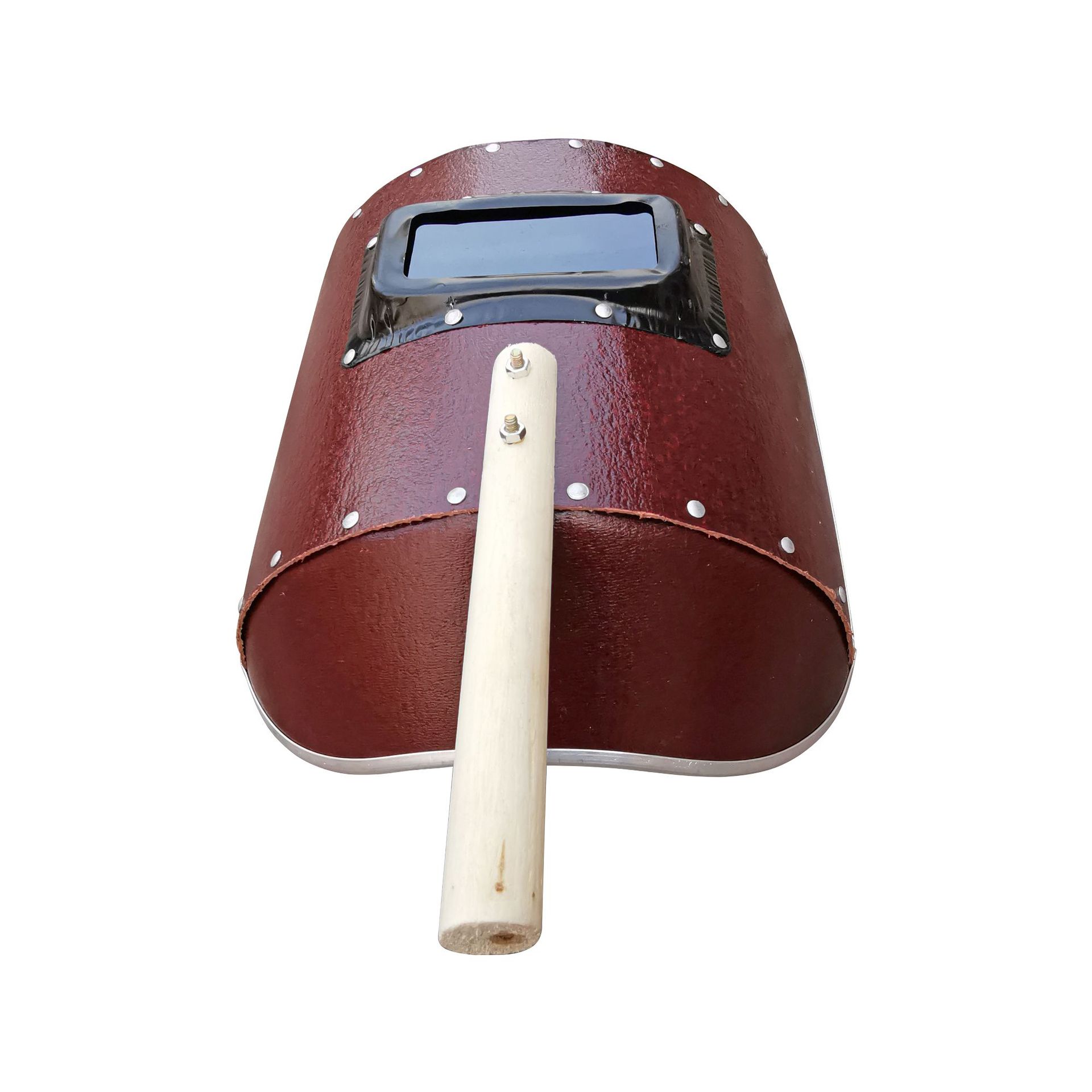 枣红钢纸铁框电焊帽-5