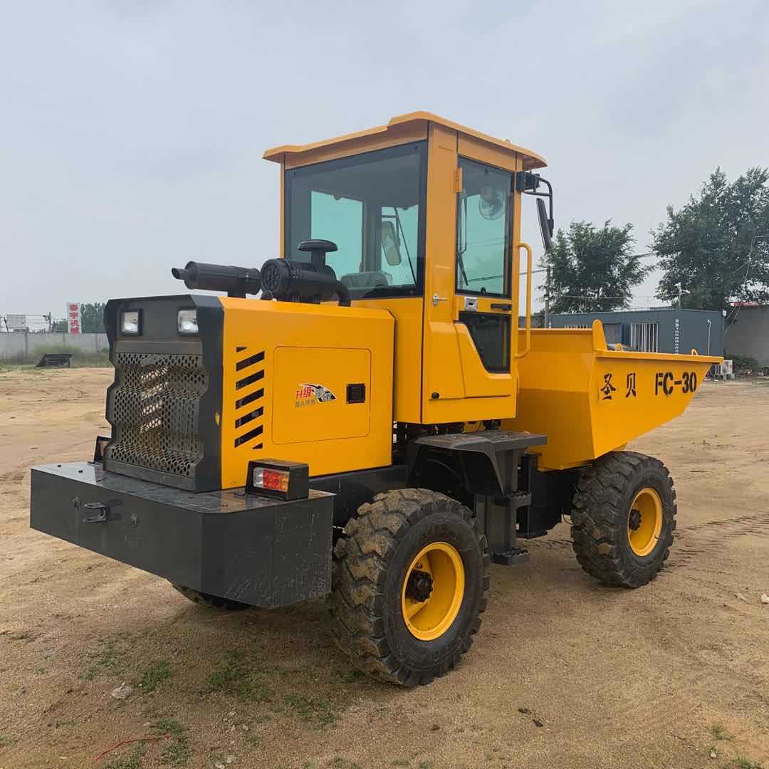 产地货源单缸前卸式工程翻斗车四驱四轮蹦蹦车混凝土沙石搬运车