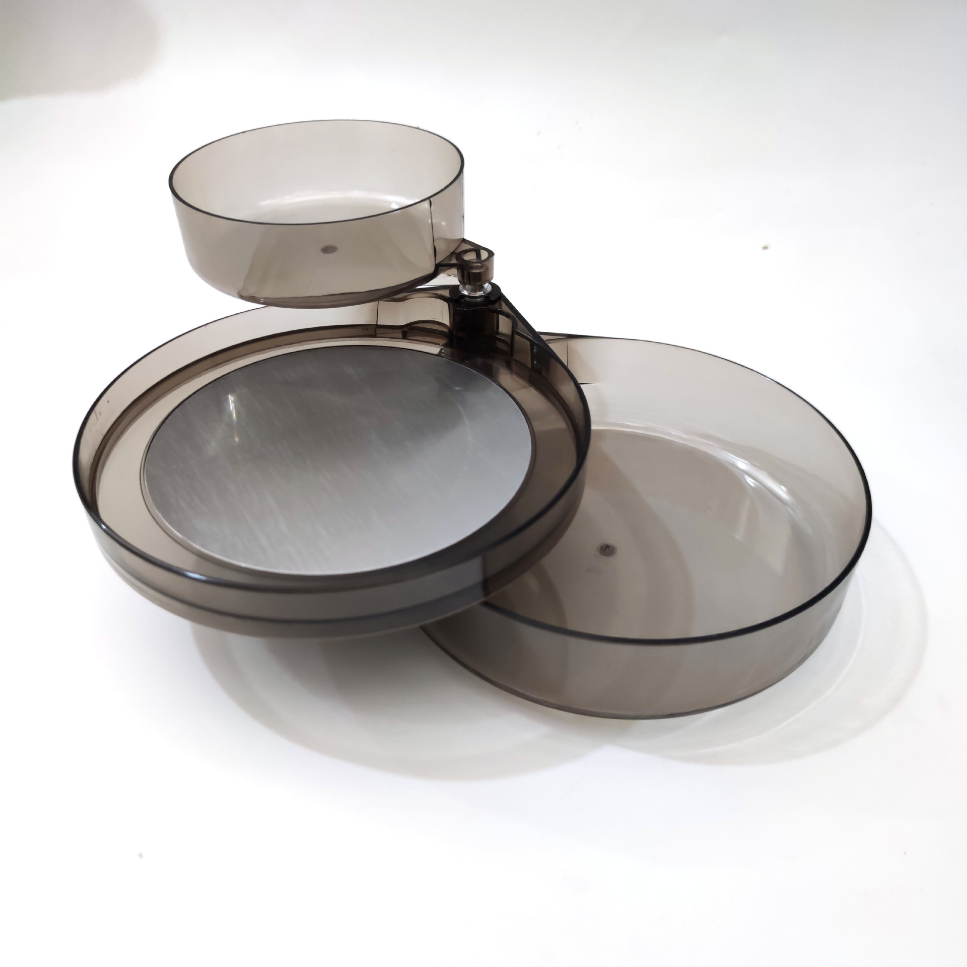 钓鱼拉饵盘 半磁拉饵盘带地插卡扣拉饵盘饵料鱼饵强磁开饵盆