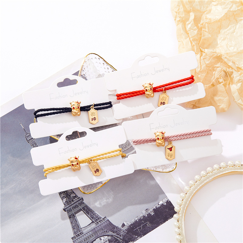 头绳女学生韩版简约原创牛转乾坤小萌牛发绳手链两用闺蜜生日礼物