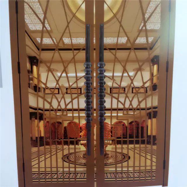 南宁酒店ktv酒吧不锈钢地弹簧大门 弧形门套 包边造型订做