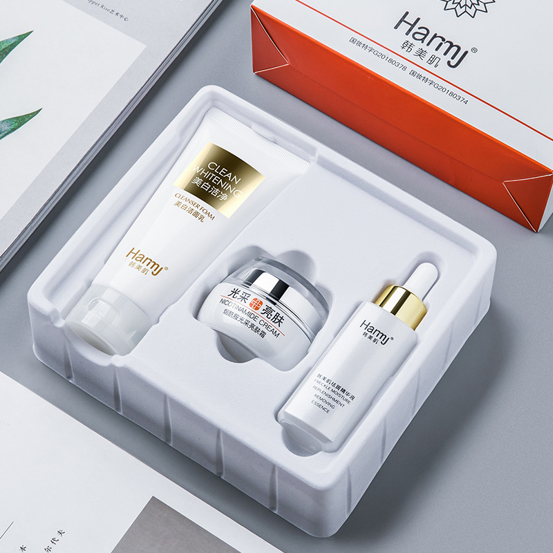 韩美肌特证美白祛斑护肤三件套装提亮肤色嫩肤保湿补水护肤品套盒
