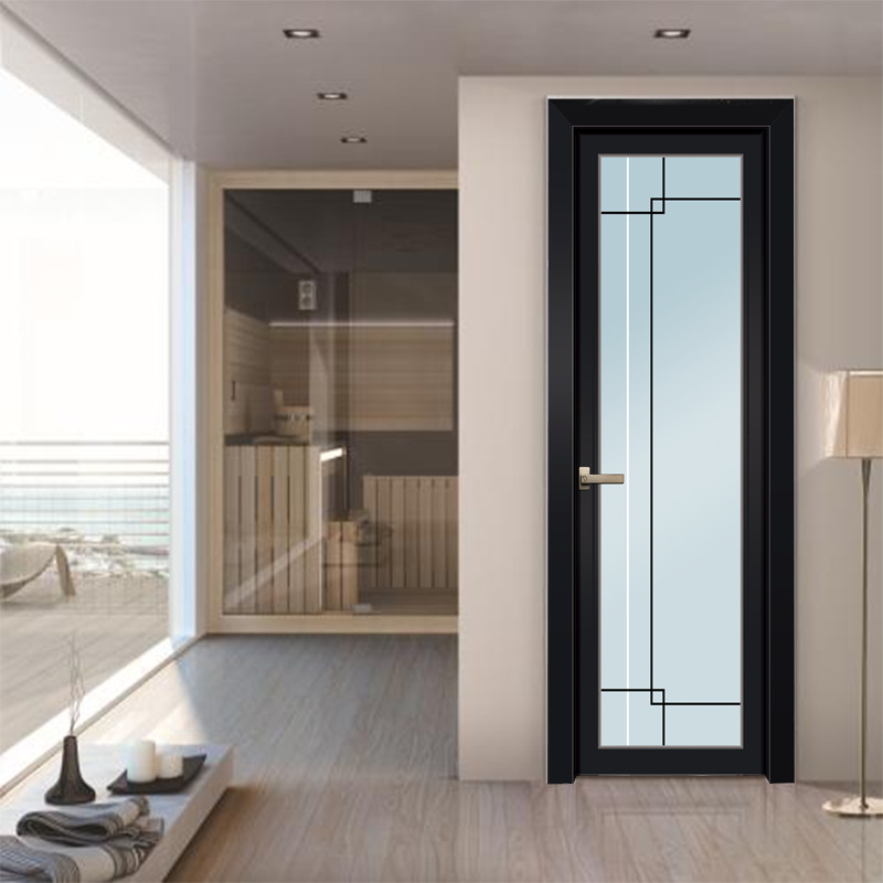厂家铝合金门 隔音门窗定制 高端单 双包套卫生间门 玻璃平开门