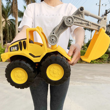 大号仿真挖掘机运输车推土车模型套装儿童惯性工程车男孩沙滩玩具