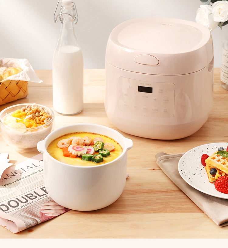 meedeer迷鹿 全自动预约电炖锅隔水bb煲汤锅迷你熬粥燕窝陶瓷炖盅