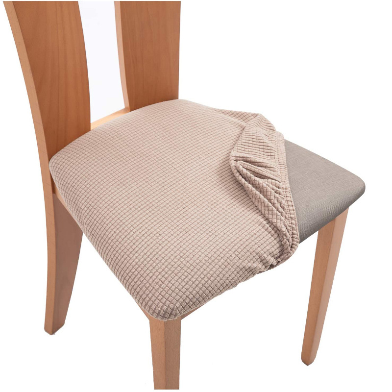 [Elxi] Chair Cover Flannel Square Seat Cushion Anti-Fouling Cover Elastic Curved Chair Cover Chair Cover Split