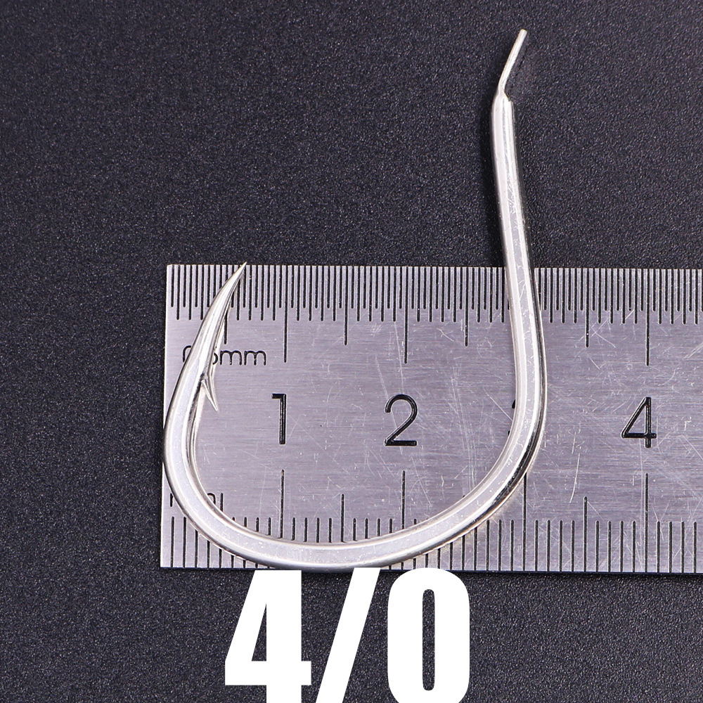 高碳钢慢摇铁板单钩散装镀锡防锈海钓铁板钩 海洋船钓鱼钩