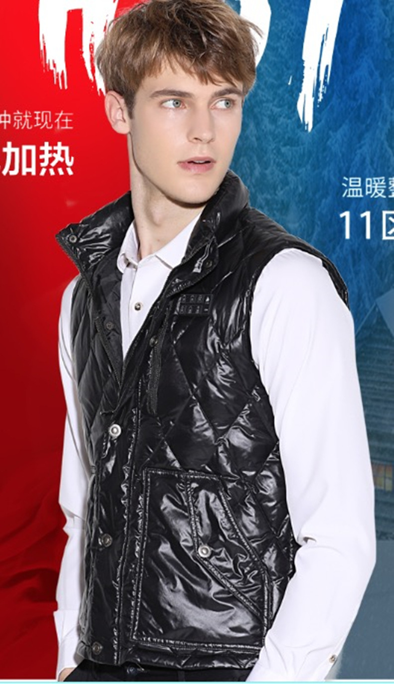 冬季充电加热马甲电热衣电暖服发热衣防寒男女羽绒保暖背心马夹