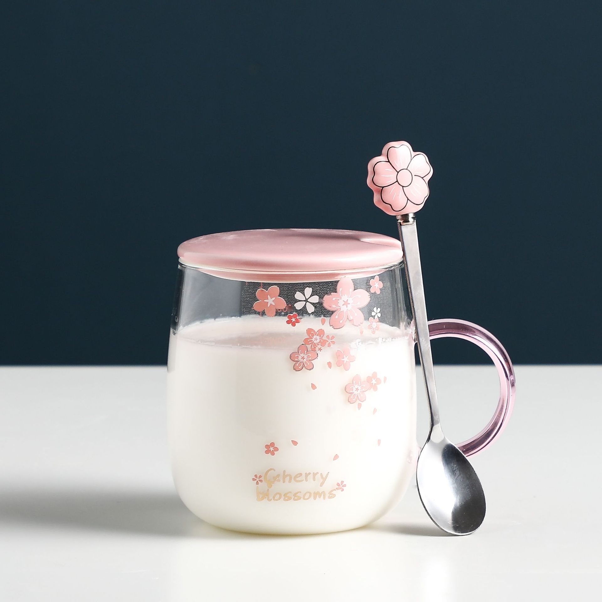 创意水果风高硼硅玻璃水杯卡通日用个性早餐杯甜品咖啡杯喜铺礼品