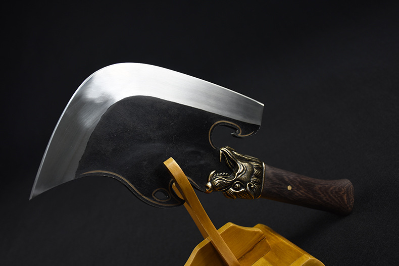 砍骨刀家用锋利斩骨头刀户外砍柴斧头龙泉鬼手作手工锻打单手斧