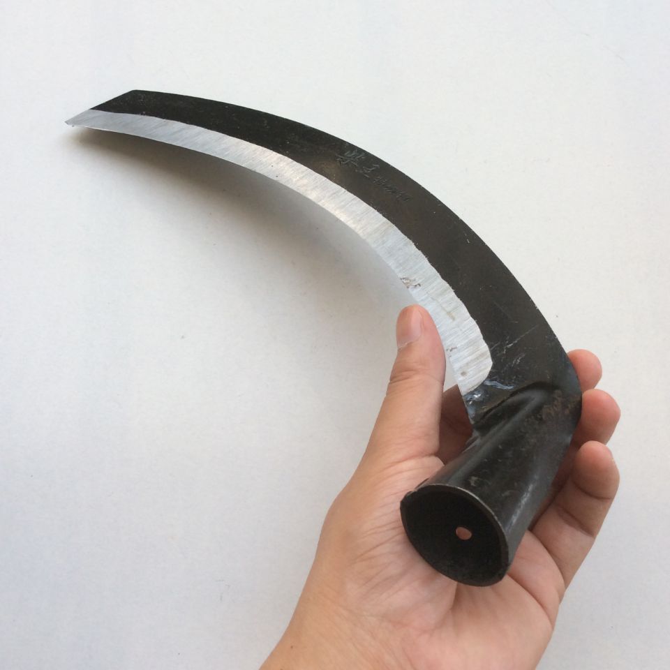 月牙镰刀农用镰刀户外砍柴刀割草刀头草镰园林镰刀锰钢镰刀刮草刀