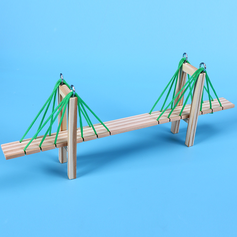 斜拉桥模型材料科技手工小制作diy科学实验创意儿童益智木制玩具