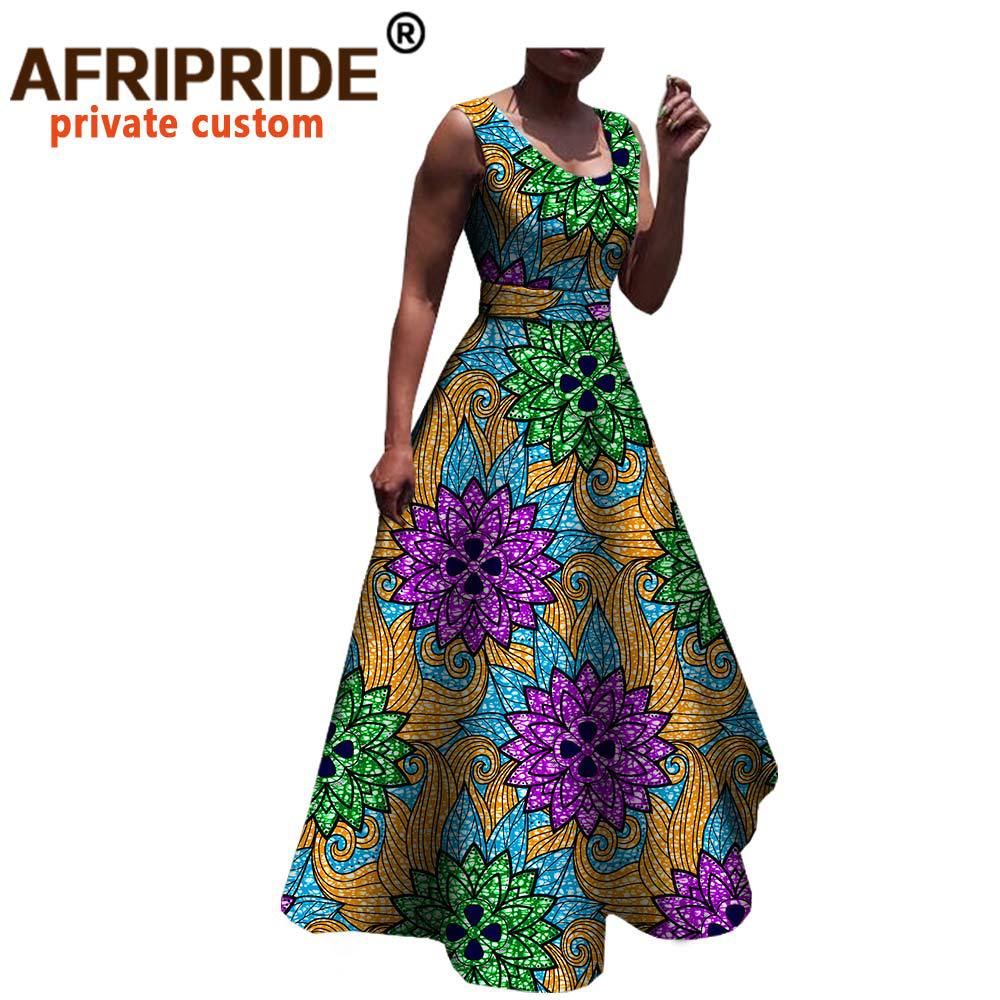 African Print Short Sleeve Women's Slim Dress African Spring Casual Dress1825006