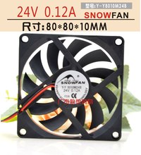 全新SNOWFAN 8cm 24v 0.12A YY8010M24B 超薄款 静音机箱显卡风扇