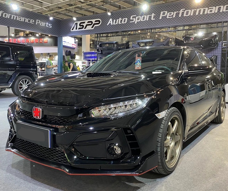 适用2020/21款思域两厢改装typer无限大包围前杠中网后杠配件尾翼