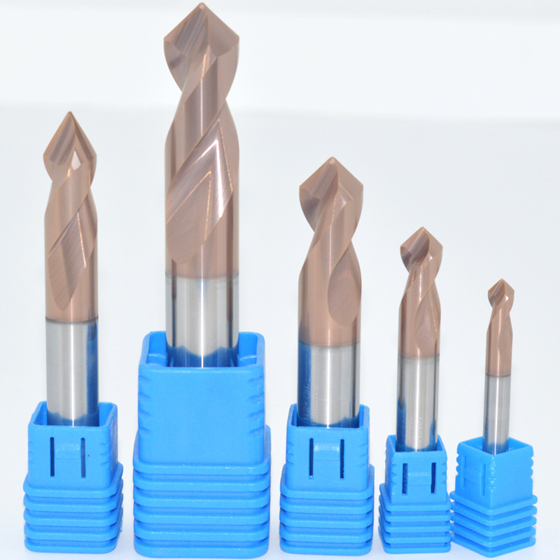 90度钻尖定点钻头钨钢合金定点倒角钻涂层硬质合金数控定心刀具