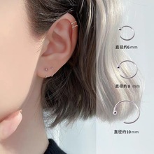 925银养耳洞耳钉女 2020年新款潮耳骨耳环小耳圈睡觉不用摘耳饰