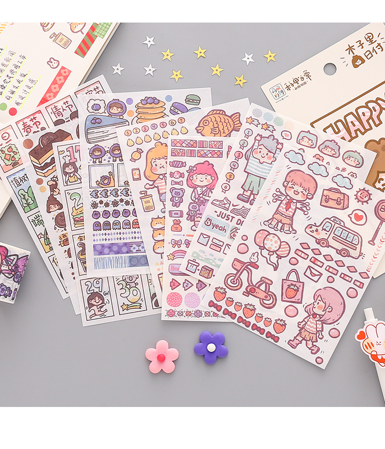 少女心可爱手账贴纸木子里日系ins风网红卡通手机装饰素材小贴画