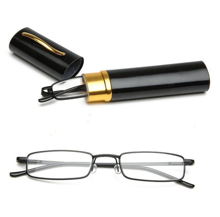 Hot Exquisite Pen Holder Reading Glasses Metal Spectacle Foot Presbyopic Glasses Portable Glasses for the Elderly with Box Factory Wholesale