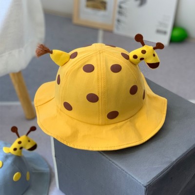 baby fisherman hat spring and summer cute polka dot sunshade basin hat baby cartoon giraffe 1-year-old 2-child autumn hat wholesale