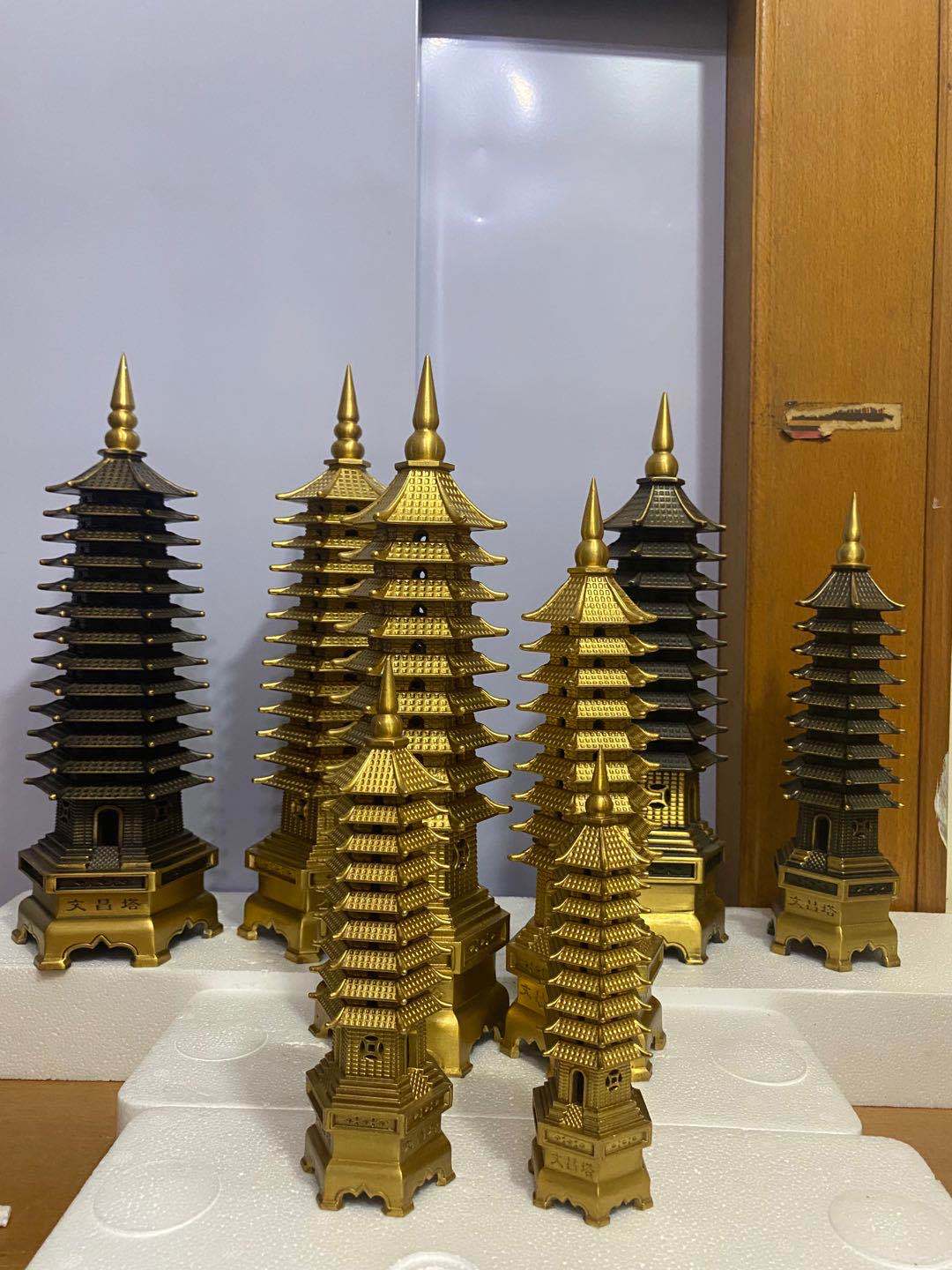 纯铜文昌塔摆件九层十三层助学业事业客厅书房送礼工艺品厂家直销