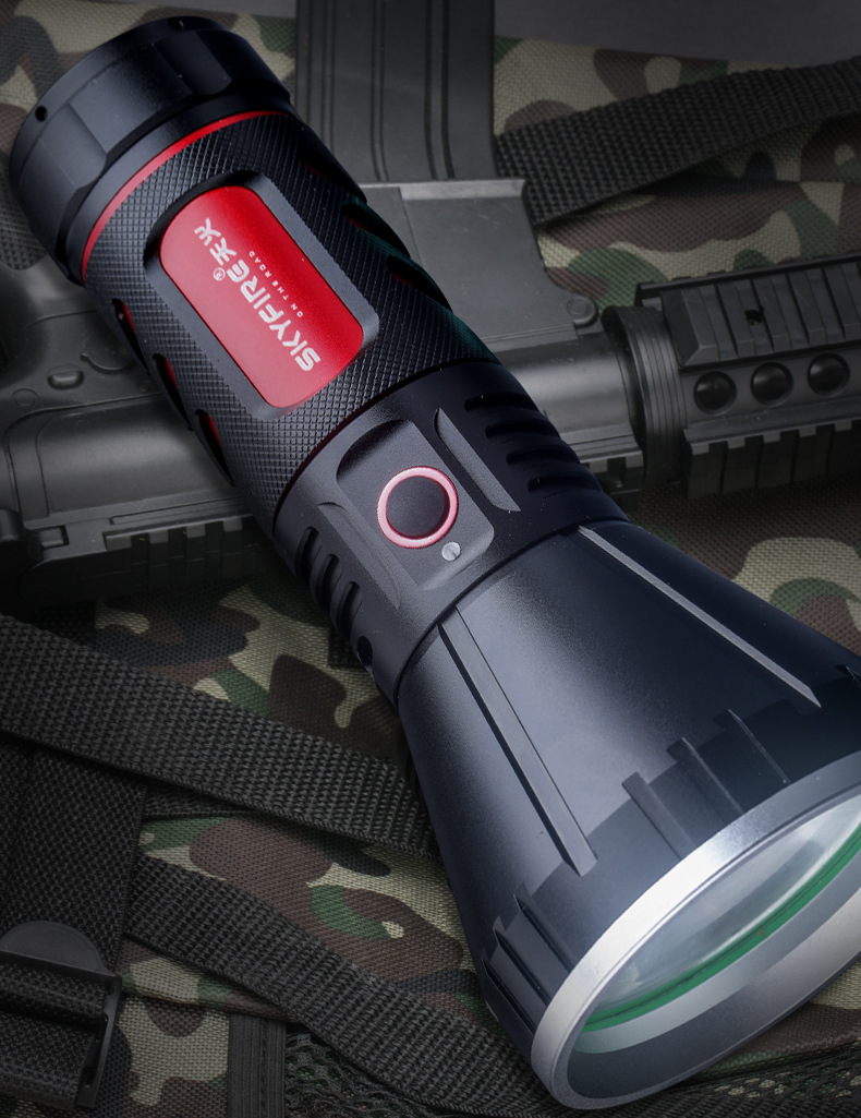 天火p70强光手电筒充电led超亮远射家用户外野外大功率探照疝气灯