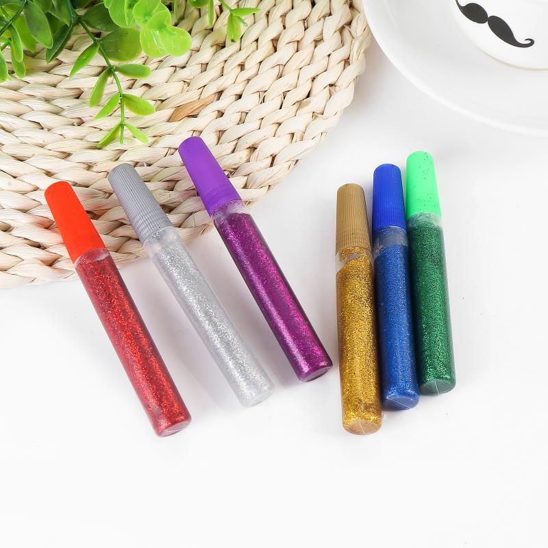 创意diy手工金葱胶 新品手工绘画色彩胶笔 金粉闪光儿童用涂鸦胶