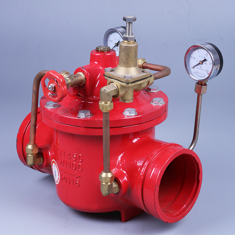 供应可调式水利减压阀 沟槽压力控制阀水力调节稳压阀200x减压阀