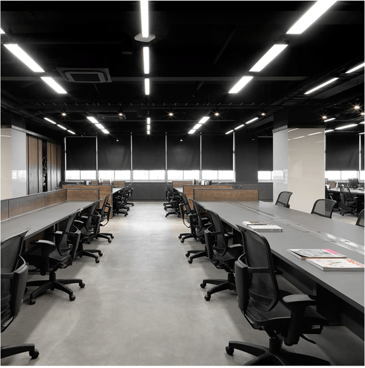 led办公灯学校教室超市办公室吊灯长条灯非标定制方通灯led吊线灯