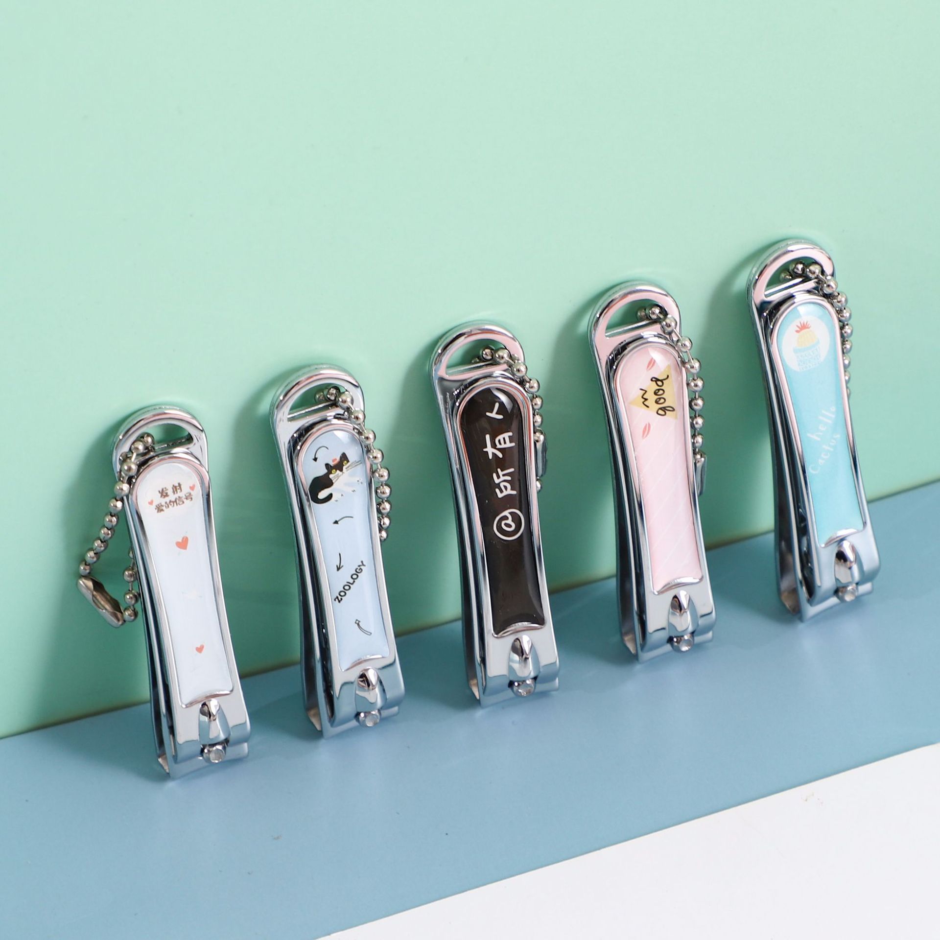 派派妞可爱指甲刀创意折叠美甲修甲指甲钳单个装多功能便携指甲剪