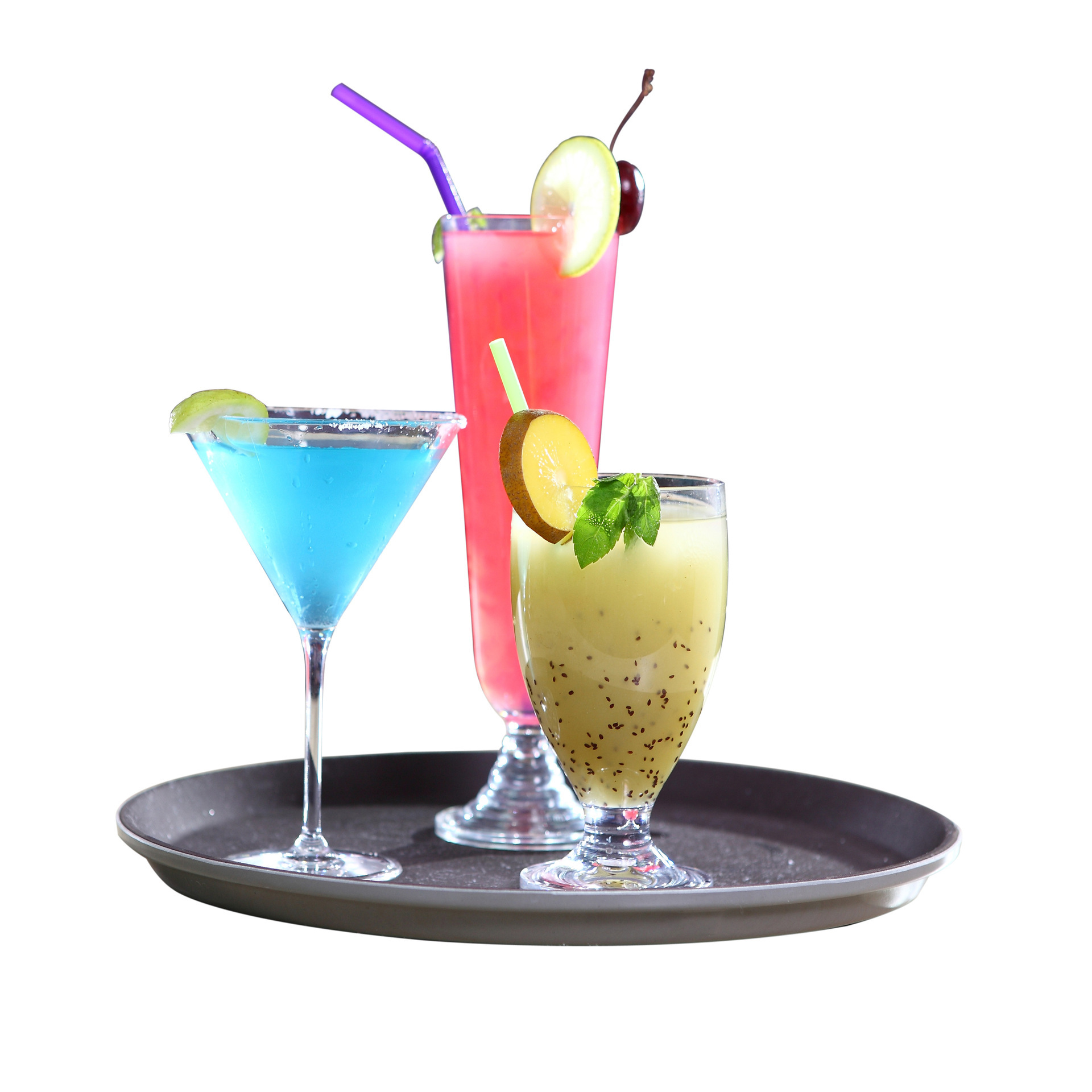 冷饮店冰沙杯奶茶杯pc亚克力螺纹塑料奶昔杯珍珠奶茶果汁饮料杯子