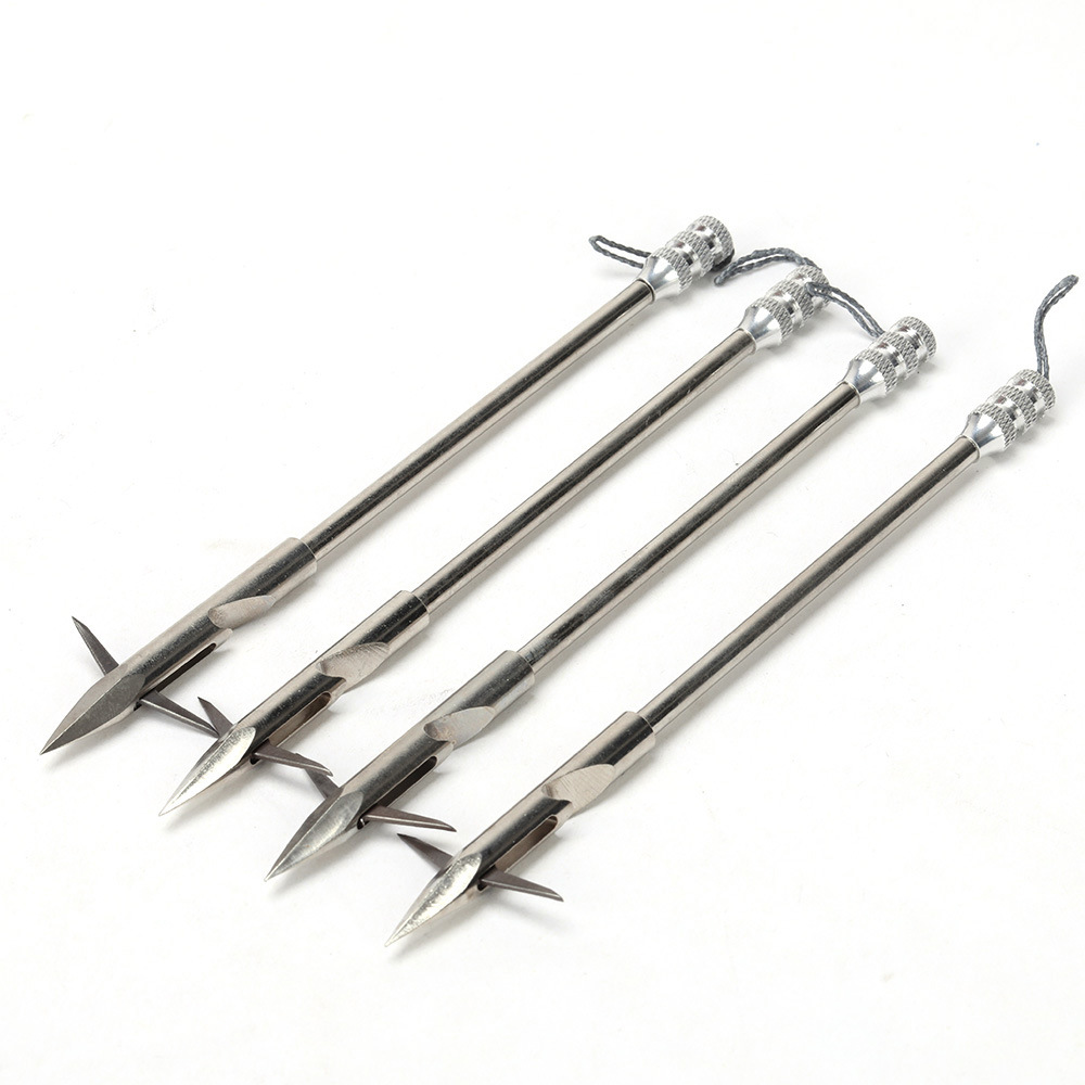 射鱼神器不锈钢四棱柳叶飞沙镖弹弓射鱼器