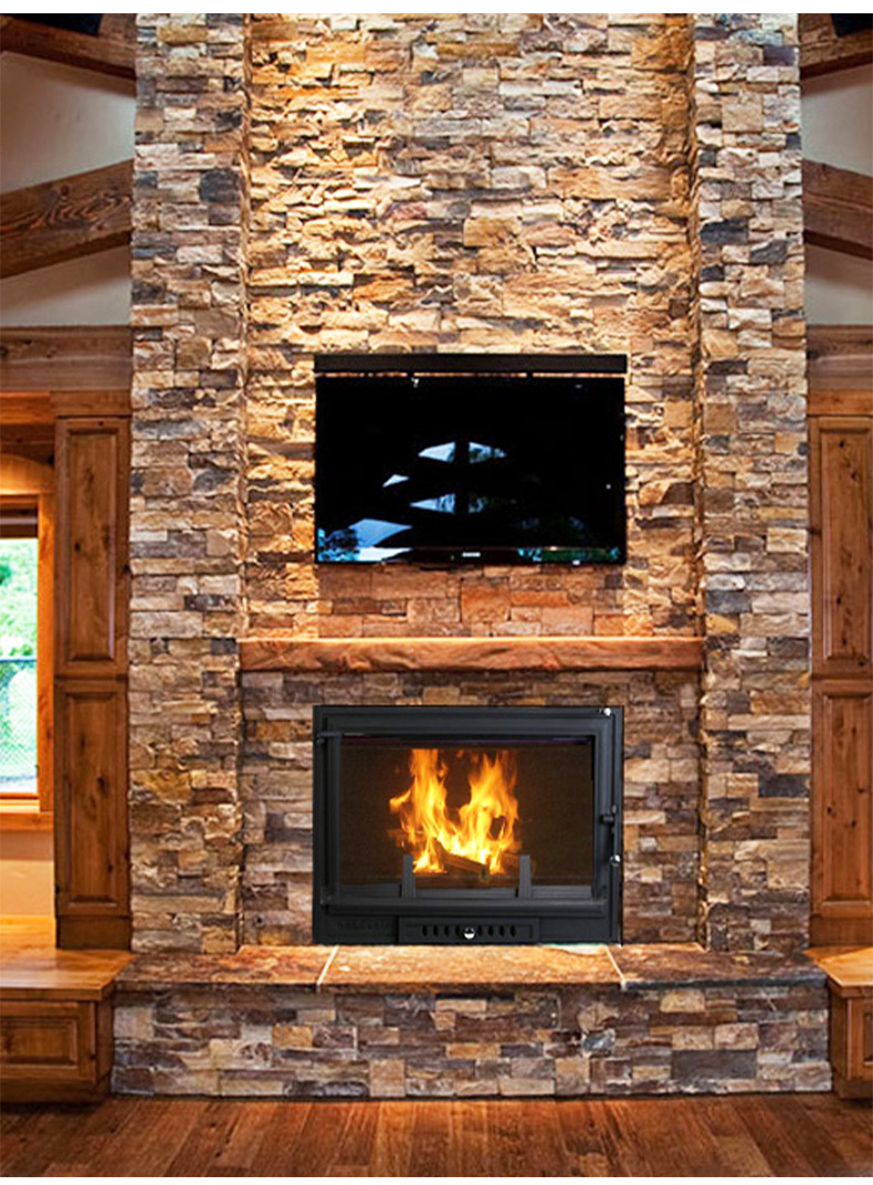 壁炉芯真火ls750家用燃木柴取暖现代欧式铸铁嵌入式民宿别墅