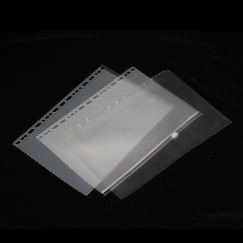 探伟b5活页本9孔26孔票据收纳袋卡片袋单口加厚透明资料袋批发