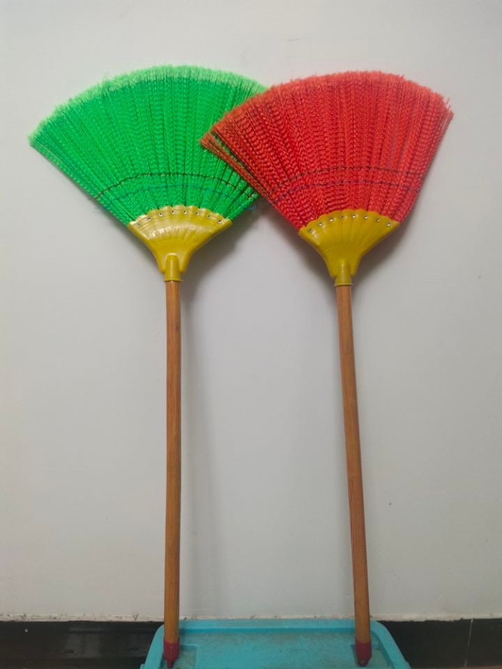 新款波纹丝扫帚塑料扫把扫帚八钉硬毛学校环卫家用物业保洁